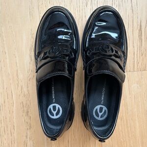 Black Patent Leather Loafers Wishbone Collection